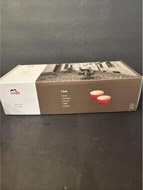NEW Set Of 2 Staub Ceramic 6.5" Large Universal Bowl - Cherry